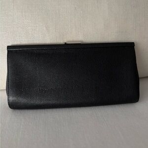 Banana Republic Snakeskin Texture Black Clutch